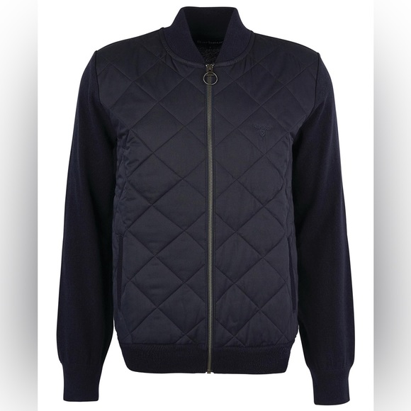NWTs Barbour Men’s Essential Box Quilted Zip-Thru Jacket. Navy - Picture 5 of 9